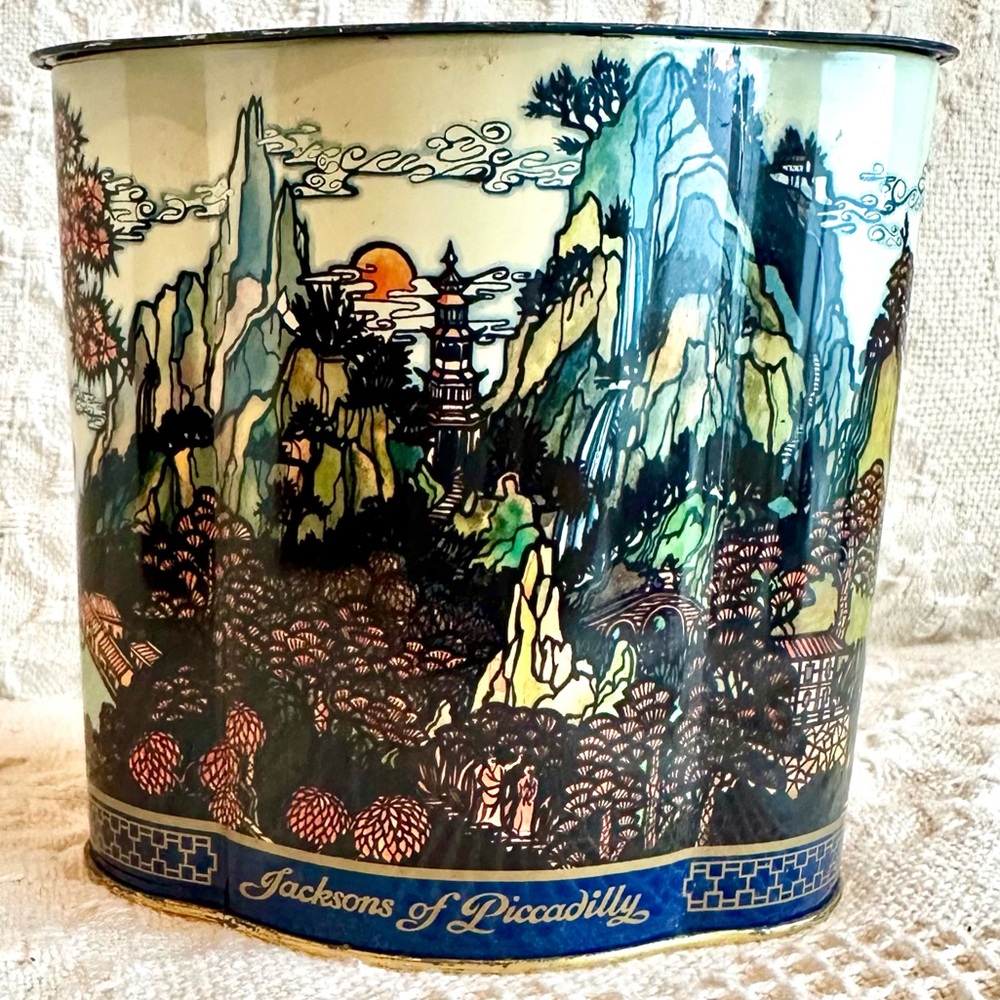 Vtg Jacksons of Piccadilly London Morning Tea Tin Canister Unique Shape
Tiffany - Picture 4 of 11